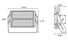 DI-VL-FL150W Dimensions